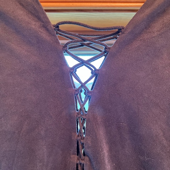 Alexander Wang Bodysuit Lace Up Bodysuit Charcoal Size 8 - Picture 5 of 15